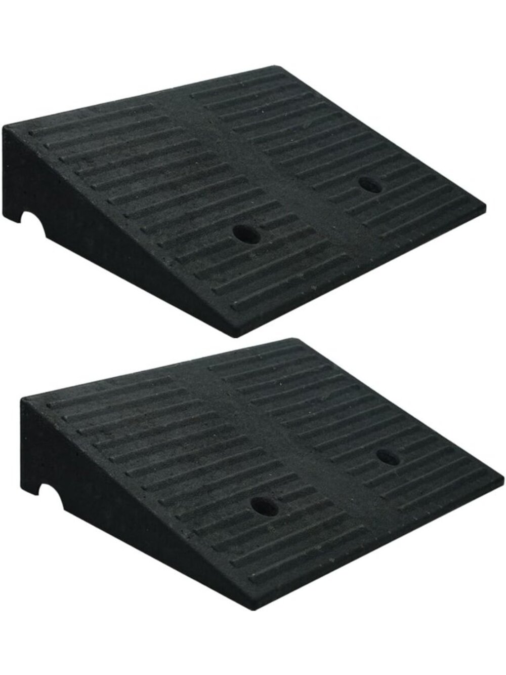 Durable Wheelchair Curb Ramps - 3.9" Rise, Set of 2 for Easy Accessibility